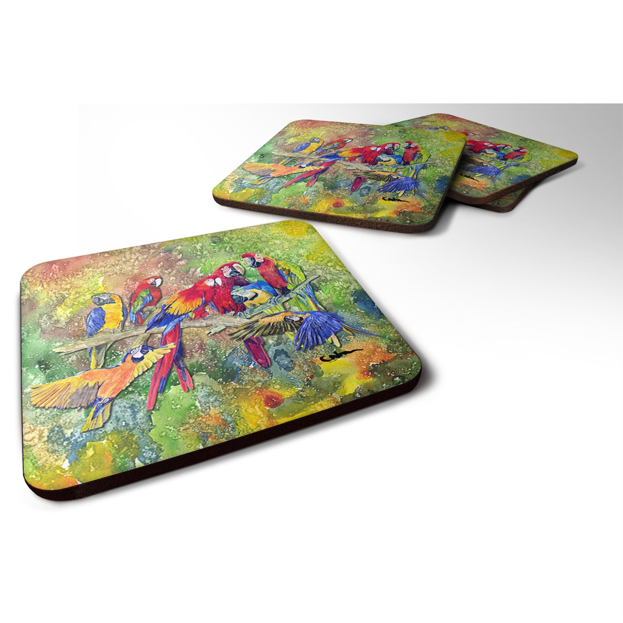 Parrots Galore Foam Coaster Set Of 4